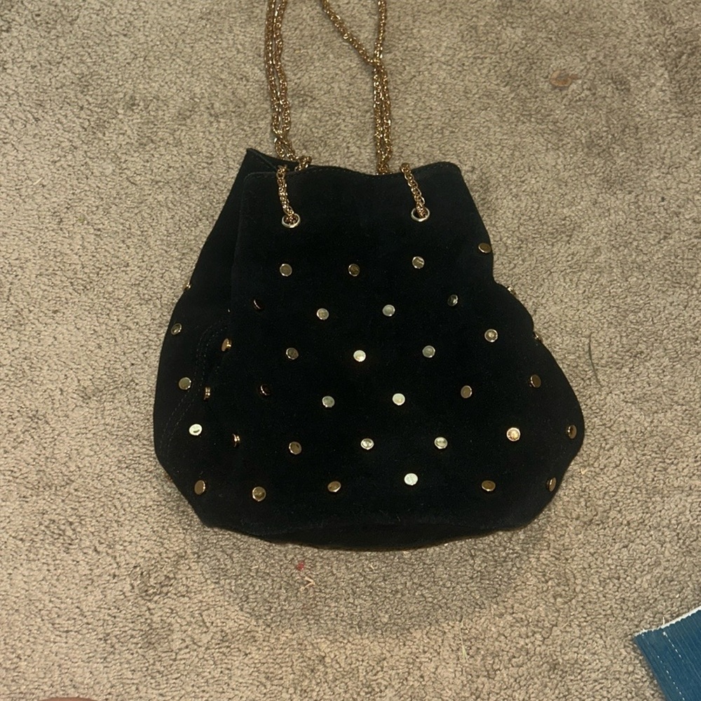 Black Studded Chain Strap Bag